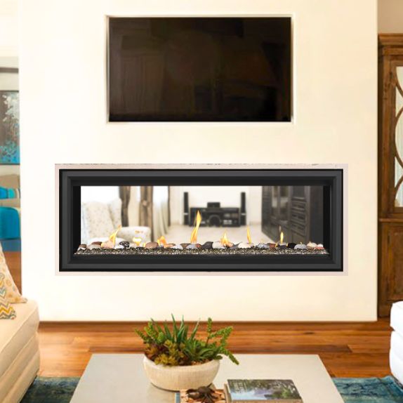 Napoleon Vector 50 Linear Direct Vent Gas Fireplace See Through