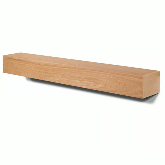 White Oak Box Mantel - Real Wood Mantel