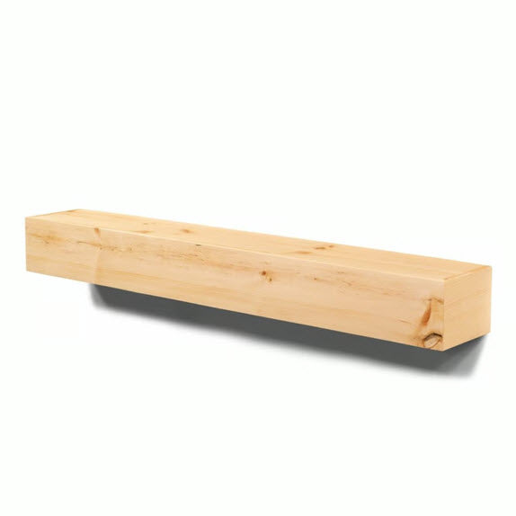 White Pine Box Mantel - Real Wood Mantel